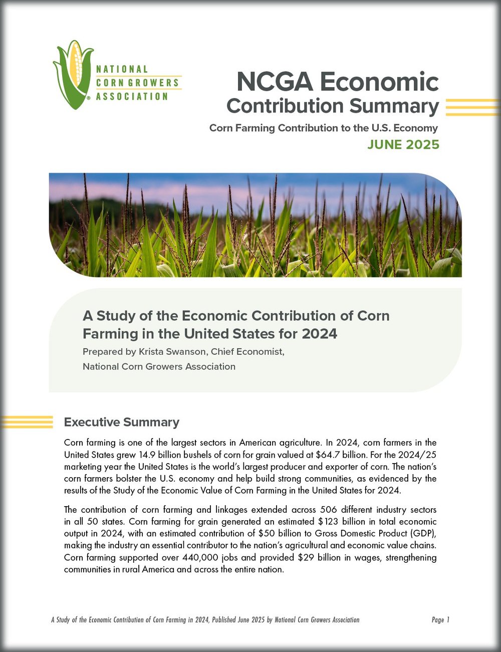 A Study of the Economic Contribution - ECONOMIC CONTRIBUTION CVR 6 2025